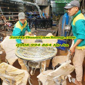 BÀN GHẾ NHÔM ĐÚC NĐ-06