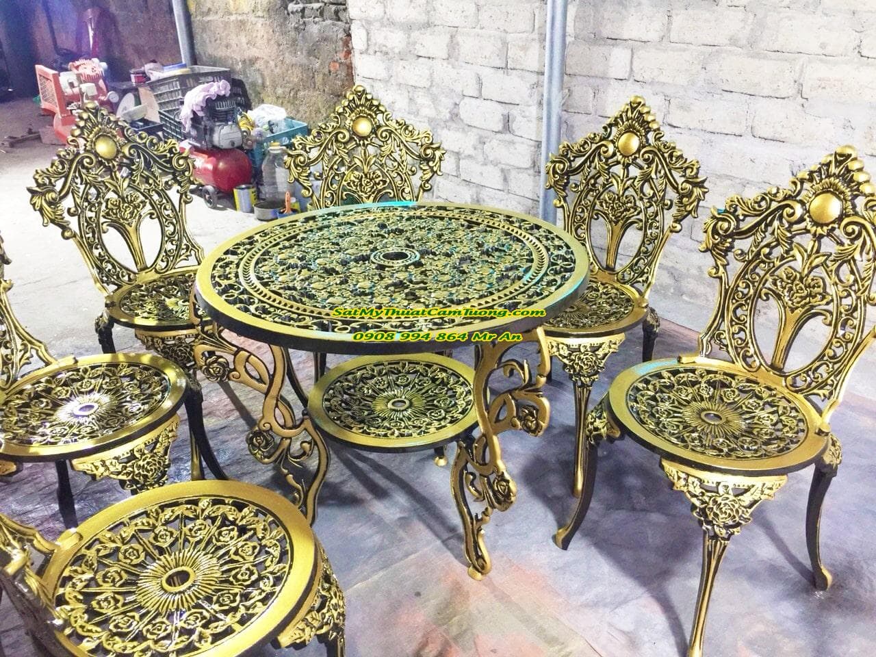 BÀN GHẾ NHÔM ĐÚC NĐ-09