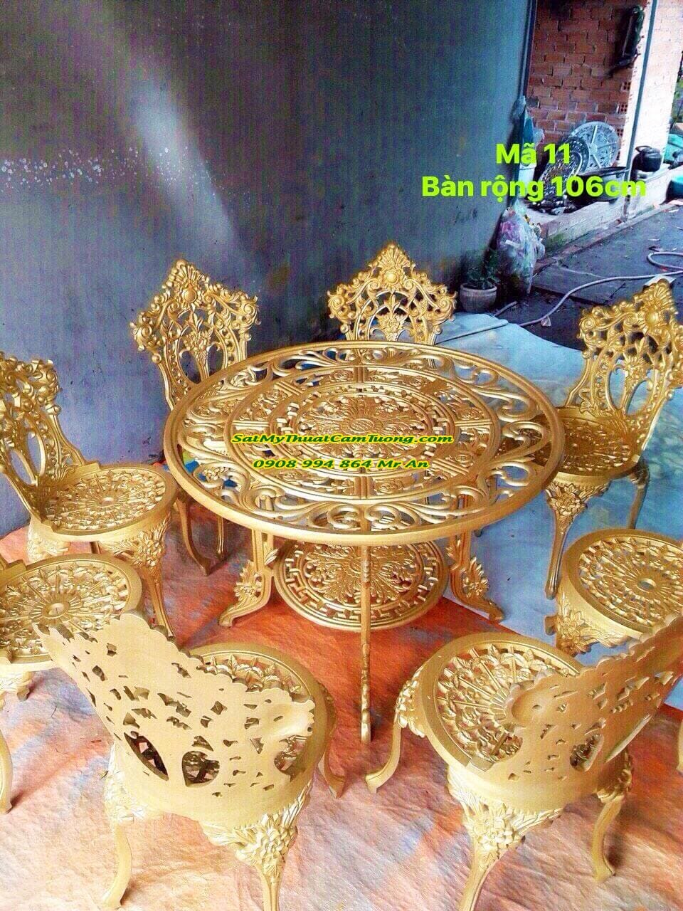 BÀN GHẾ NHÔM ĐÚC NĐ - 11