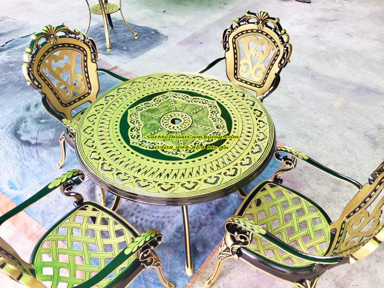 BÀN GHẾ NHÔM ĐÚC NĐ-13