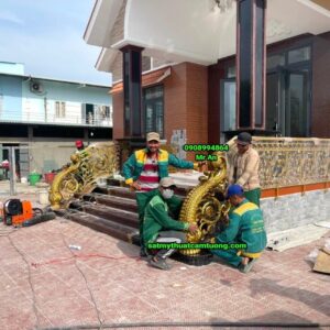 Cầu thang nhôm đúc 003