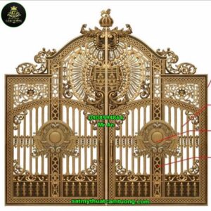 Cửa cổng nhôm đúc 101