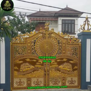Cửa cổng nhôm đúc 097