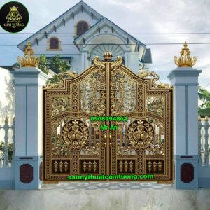 Cửa cổng nhôm đúc 095
