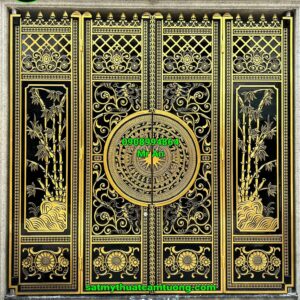 Cửa cổng nhôm đúc 001