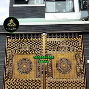 Cửa cổng nhôm đúc 088