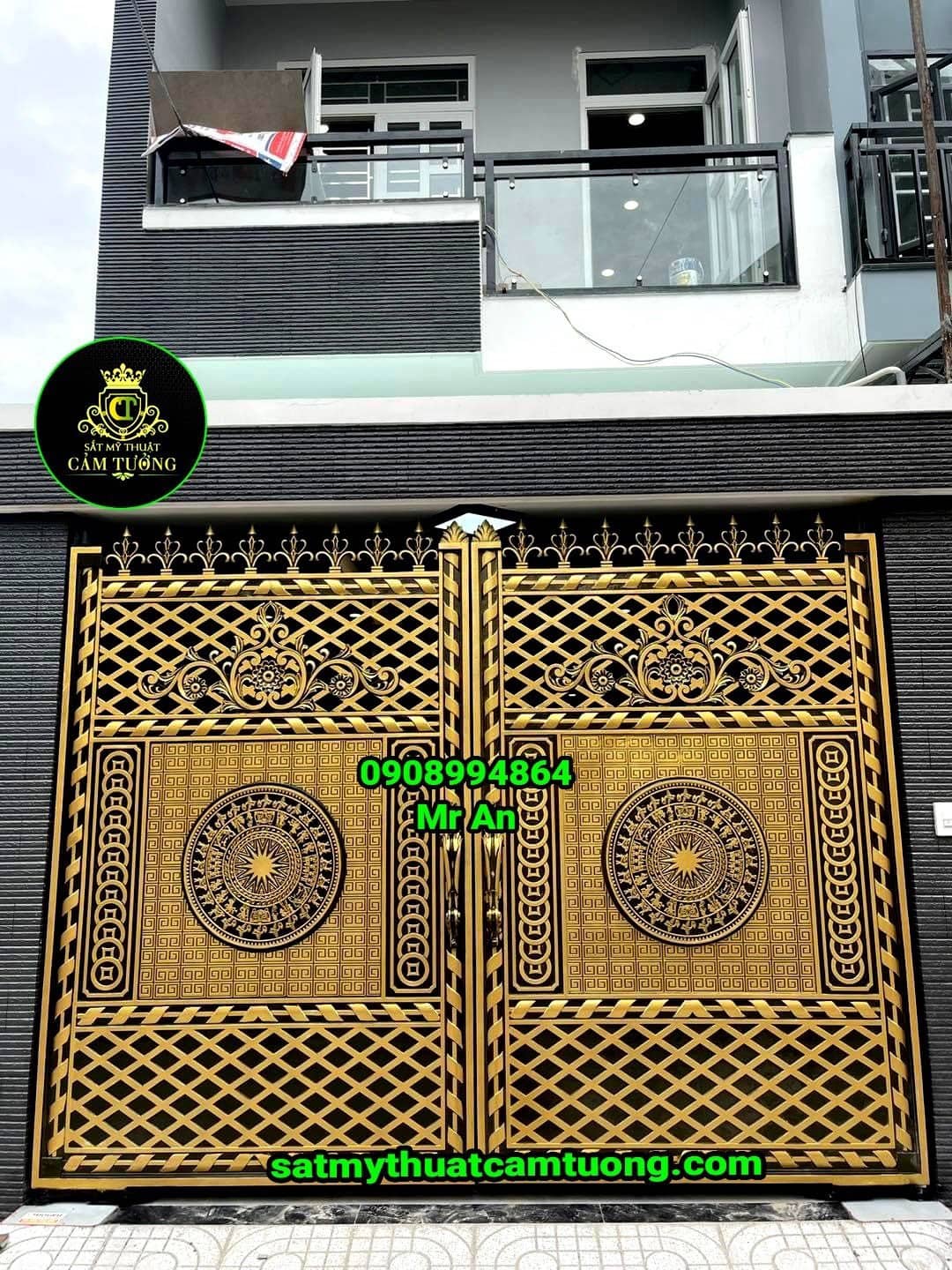 Cửa cổng nhôm đúc 088