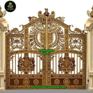 Cửa cổng nhôm đúc 086