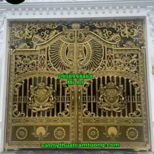 Cửa cổng nhôm đúc 082