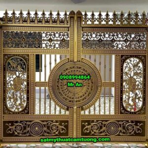 Cửa cổng nhôm đúc 076