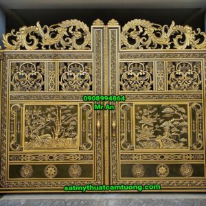 Cửa cổng nhôm đúc 075