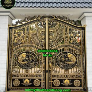 Cửa cổng nhôm đúc 072