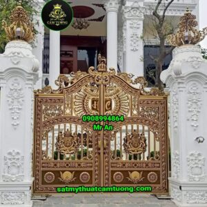 Cửa cổng nhôm đúc 071