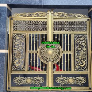 Cửa cổng nhôm đúc 069
