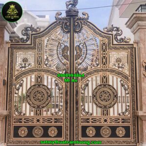 Cửa cổng nhôm đúc 065