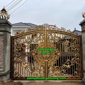 Cửa cổng nhôm đúc 063