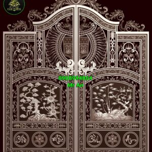 Cửa cổng nhôm đúc 061
