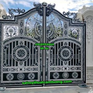 Cửa cổng nhôm đúc 060