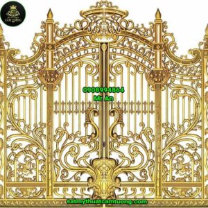 Cửa cổng nhôm đúc 059