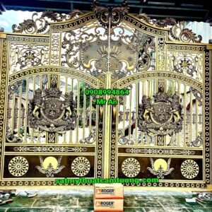 Cửa cổng nhôm đúc 055