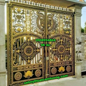 Cửa cổng nhôm đúc 054