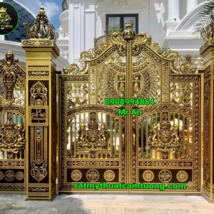 Cửa cổng nhôm đúc 052