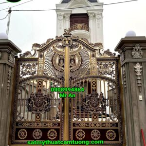 Cửa cổng nhôm đúc 051