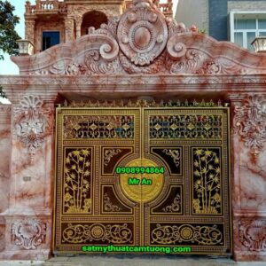 Cửa cổng nhôm đúc 050