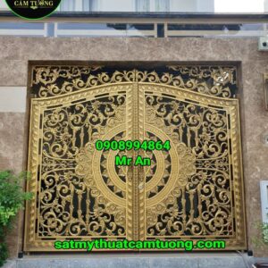 Cửa cổng nhôm đúc 038