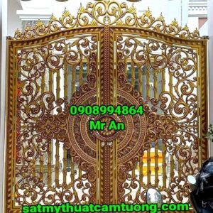 Cửa cổng nhôm đúc 031