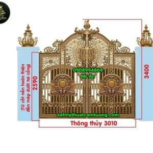 Cửa cổng nhôm đúc 026