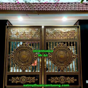 Cửa cổng nhôm đúc 024