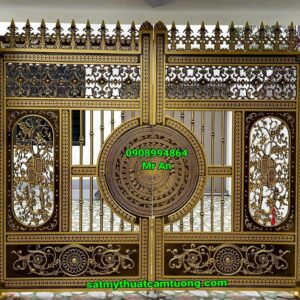 Cửa cổng nhôm đúc 023