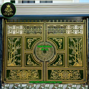 Cửa cổng nhôm đúc 006