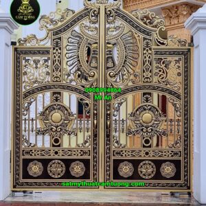 Cửa cổng nhôm đúc 005