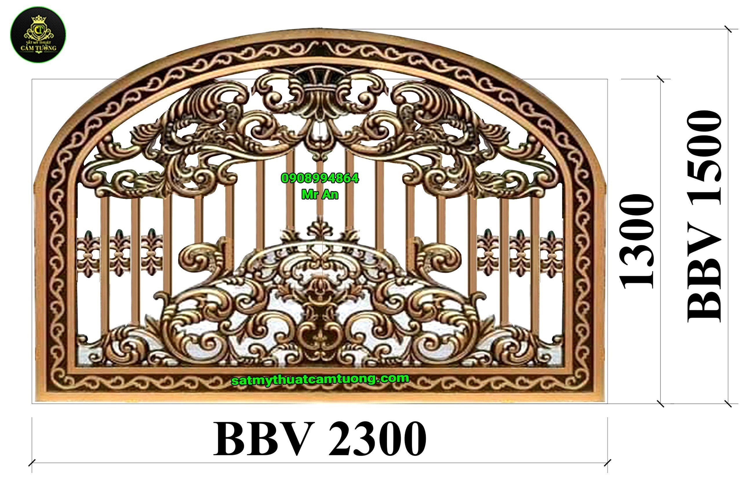 Hàng rào nhôm đúc 002