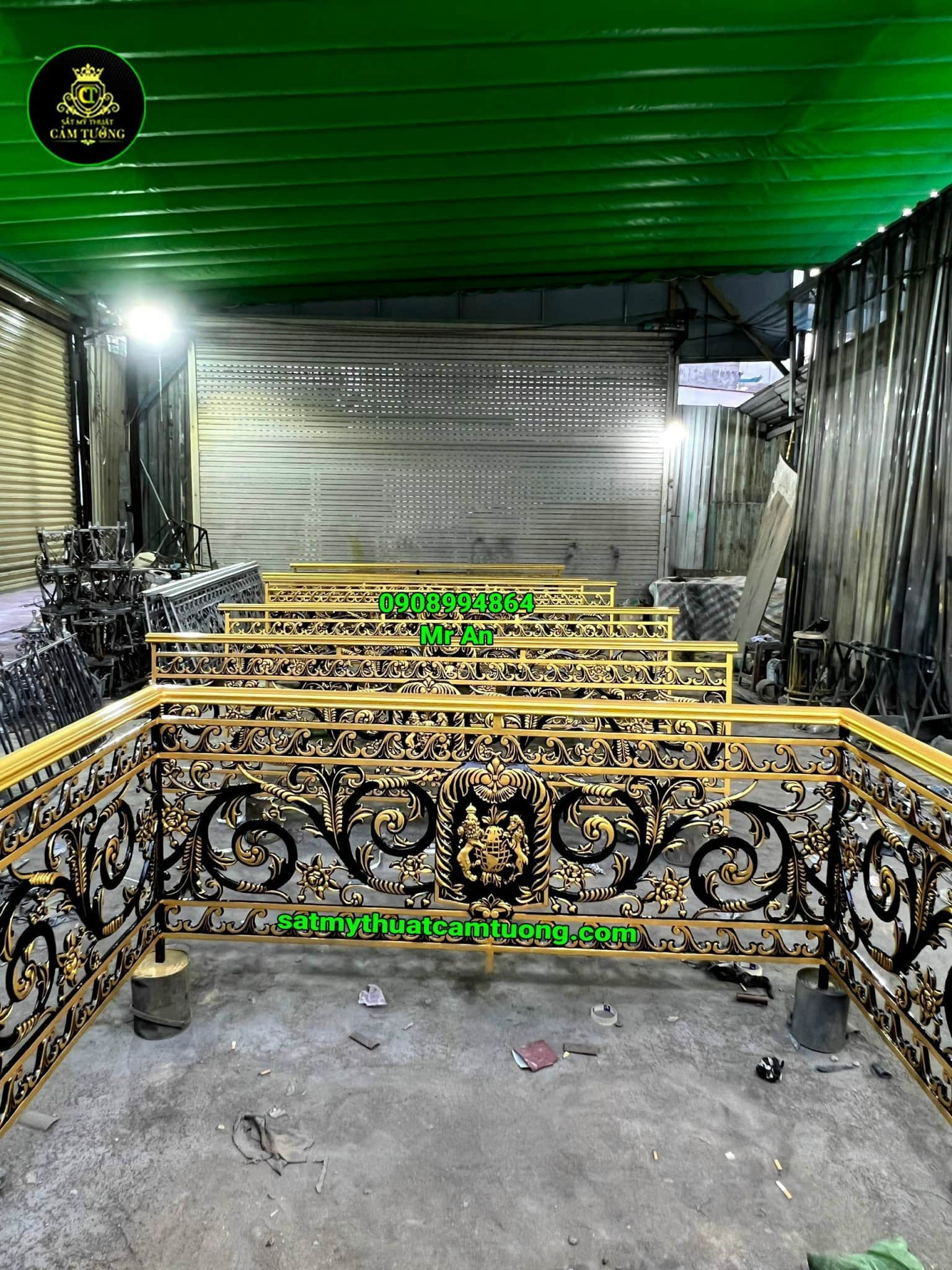 Lan can nhôm đúc 004