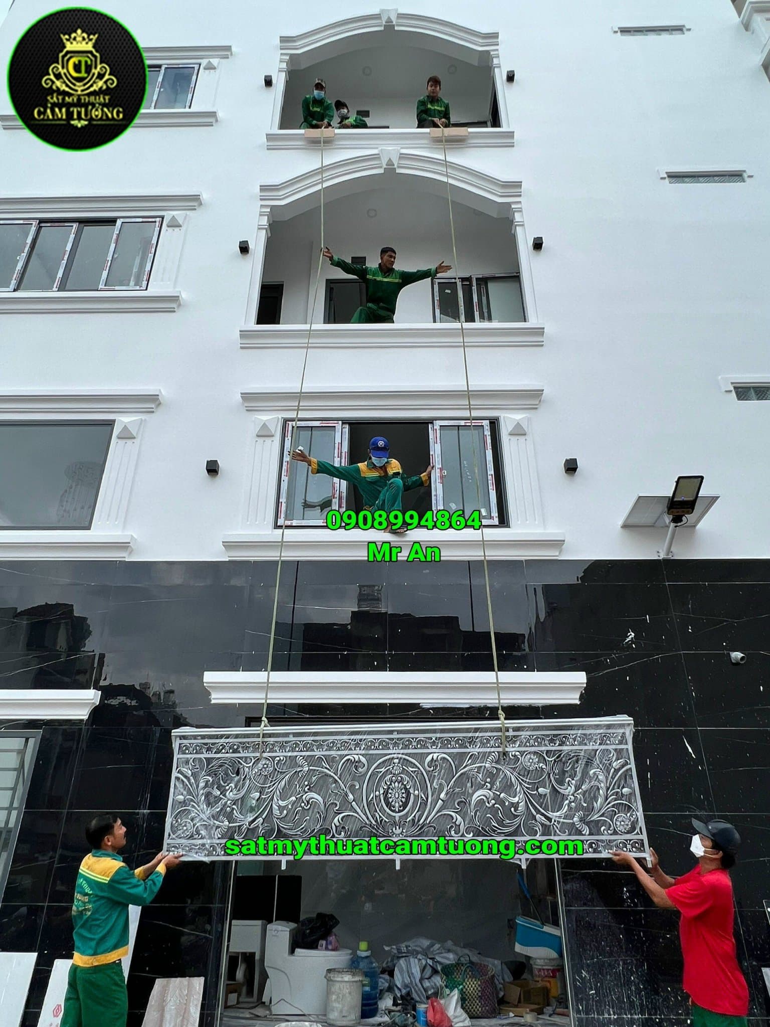 Lan can nhôm đúc 002