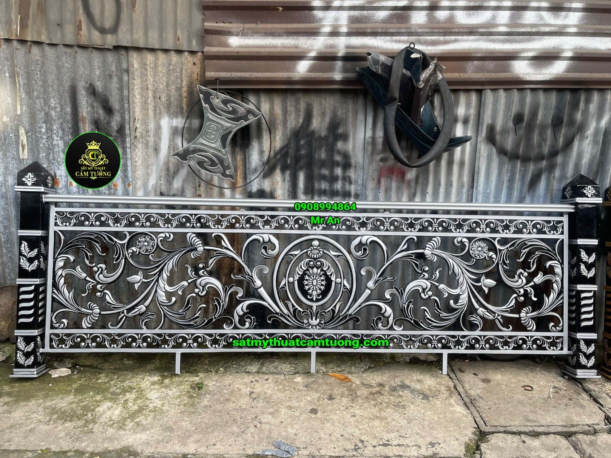 Lan can nhôm đúc 001