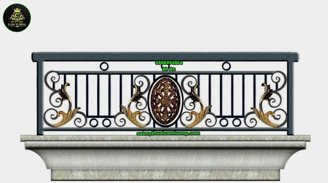 Lan can sắt mỹ thuật 006